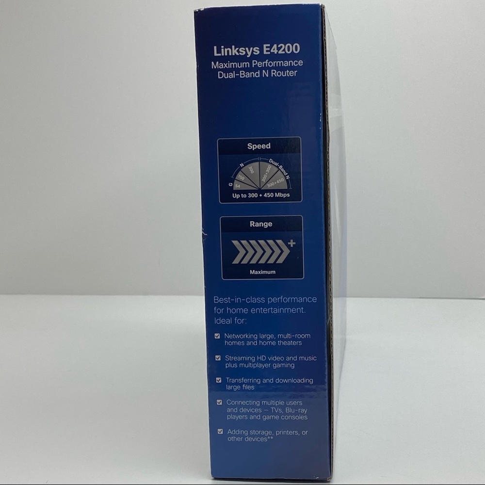 Cisco Linksys E4200 Maximum Performance Dual-Band N Router w/Box, SetUp Disc - Picture 3 of 16
